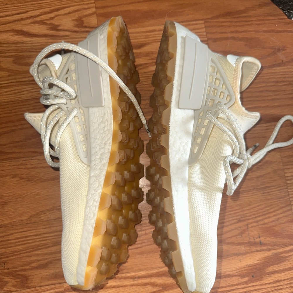 adidas human race Cream and Gray Sneakers - Picture 4 of 8